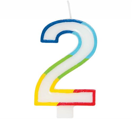 Casey 7cm Multicolor Numerical Birthday Candle Nr.2 Retail