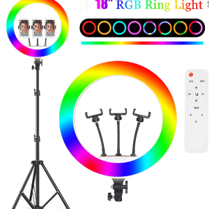 Nesty 18 Inch Multipurpose Electric Powered RGB LED Ring
