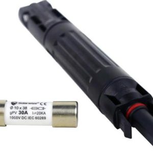 Solarix MC4 PV Inline Fuse Holder 1000VDC with Fuse 30A