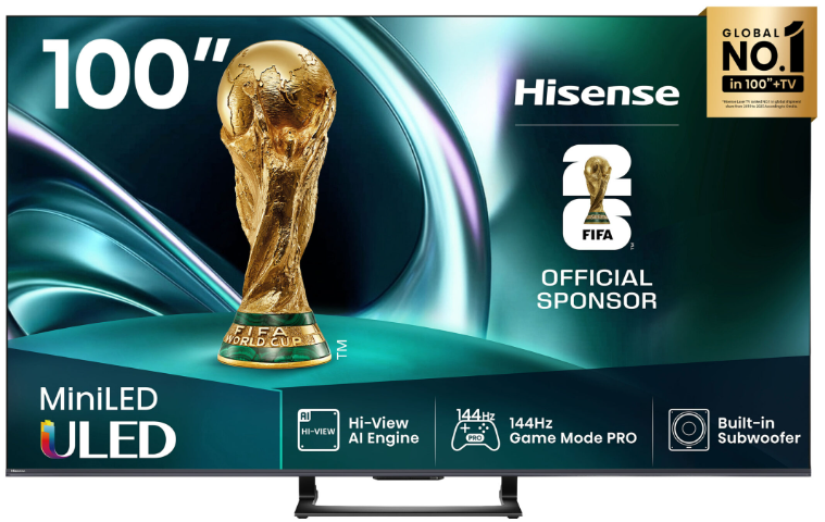 Hisense 100 Inch UHD Mini-LED 165HZ VRR Gaming TV