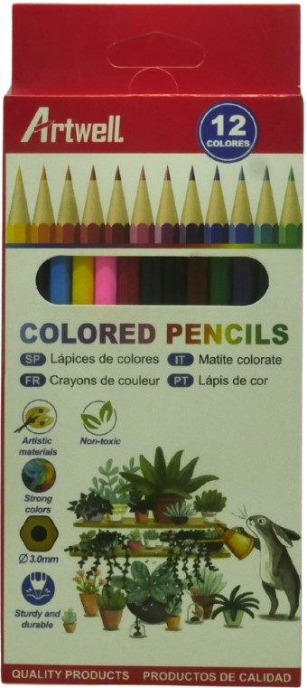 Artwell 12 Pack Assorted Colored Pencils