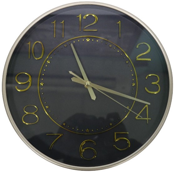 Casey Analog 30cm Round Face Gold Black Wall Watch