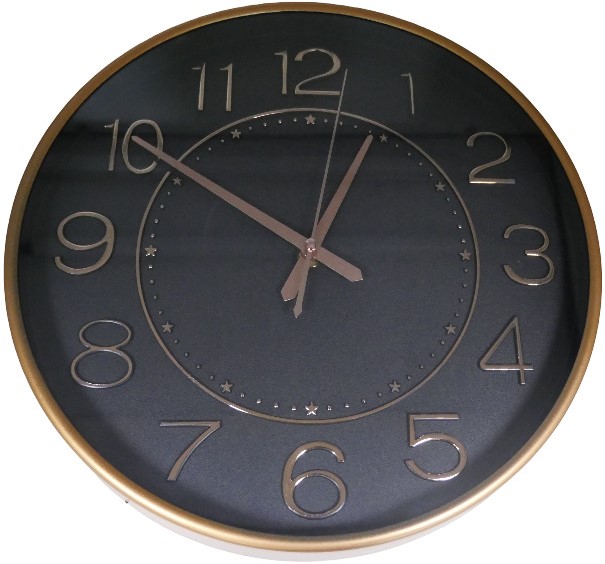 Casey Analog 30cm Round Face Rose Gold Black Wall Watch