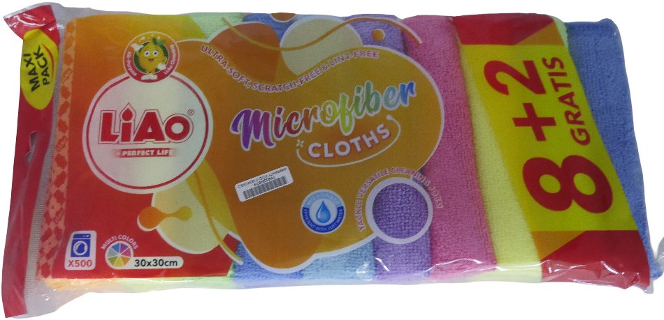 Casey 30 x 30cm 10 Pack Microfiber Cleaning Cloths